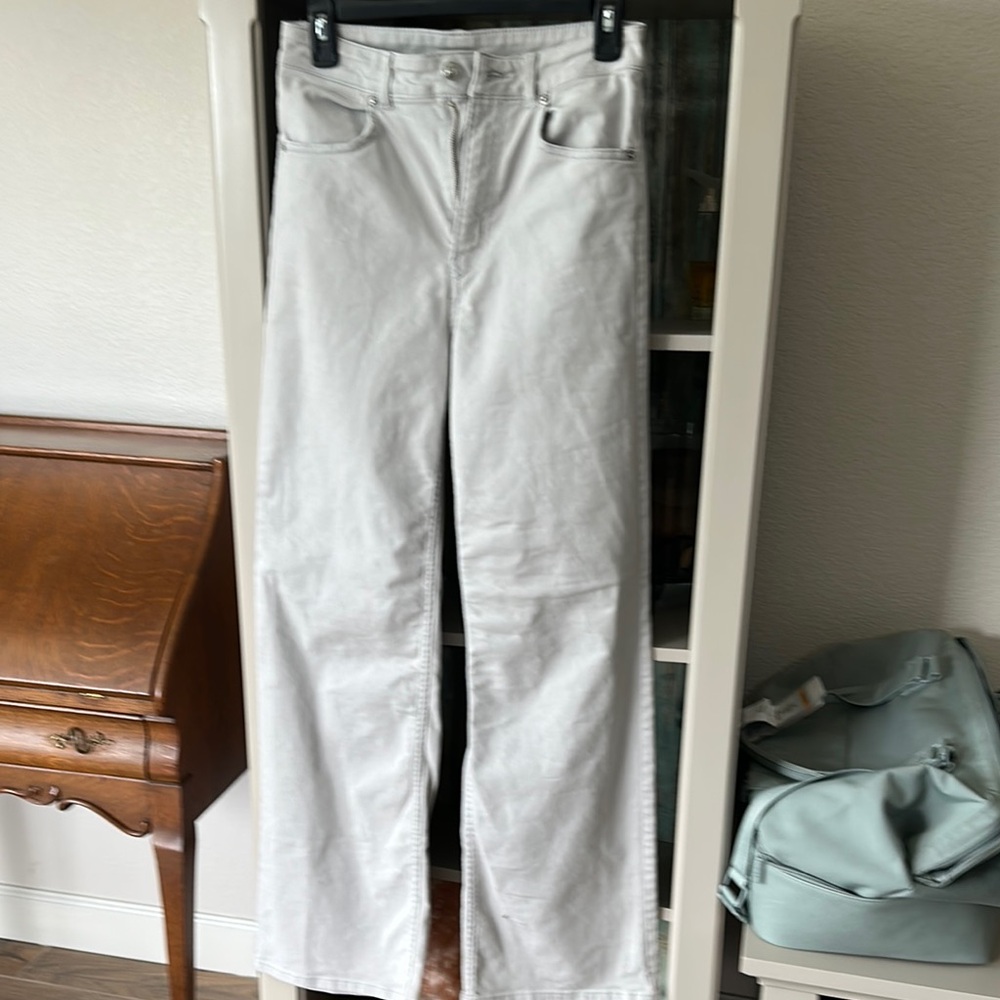 H&M Women's Wide Leg Jeans - Light Gray